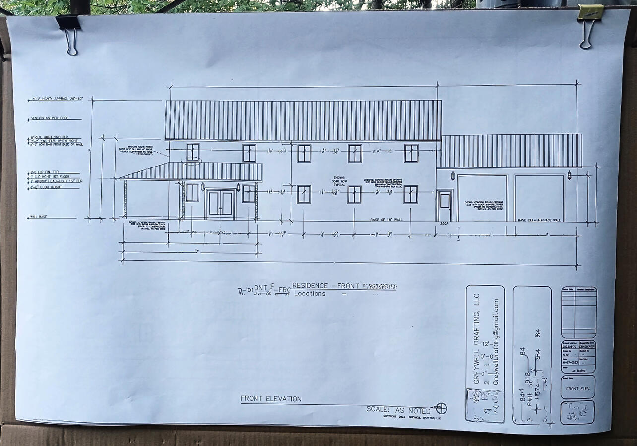 Elevation blueprints
